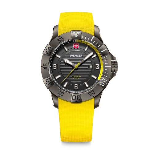 Montre Homme Quartz WENGER Seaforce Silicone Jaune 01.0641.145