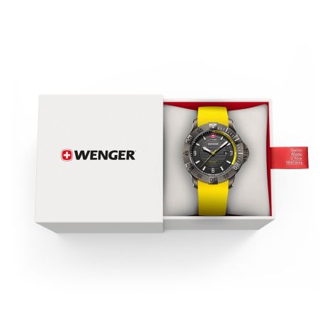 Montre homme quartz wenger seaforce silicone jaune 01.0641.145 – montres suisses