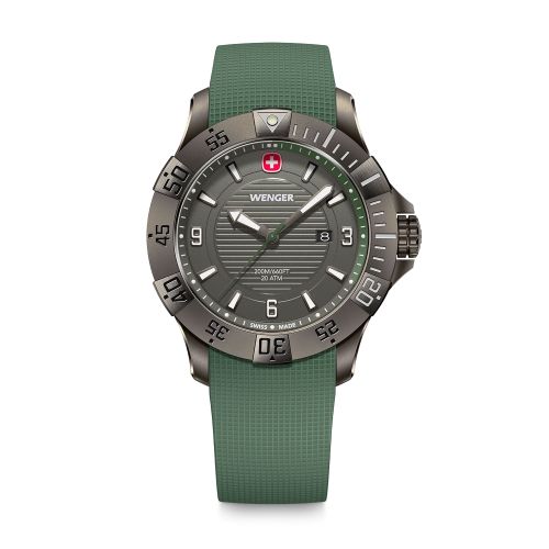 Montre Homme Quartz WENGER Seaforce Silicone Vert 01.0641.143