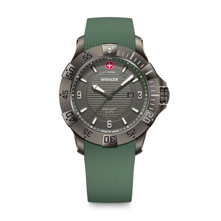 Montre homme quartz wenger seaforce silicone vert 01.0641.143 – montres suisses