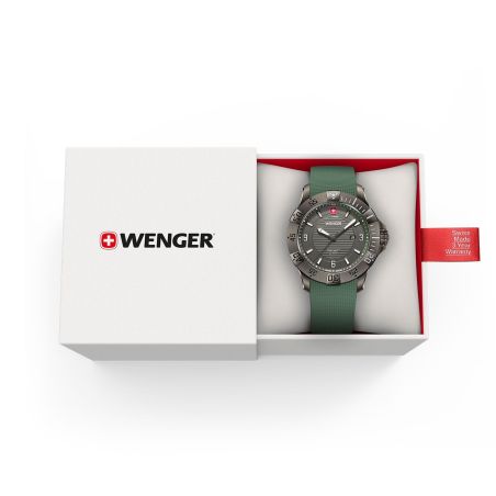 Montre homme quartz wenger seaforce silicone vert 01.0641.143 – montres suisses