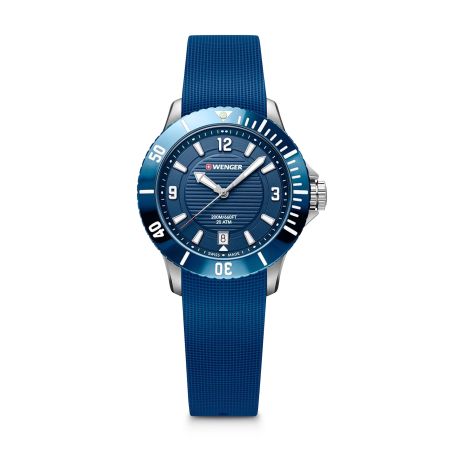 Montre femme quartz wenger seaforce silicone bleue 01.0621.112 – montres suisses