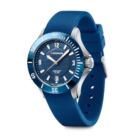 Montre femme quartz wenger seaforce silicone bleue 01.0621.112 – montres suisses