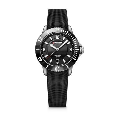 Montre femme quartz wenger seaforce silicone noir 01.0621.110 – montres suisses