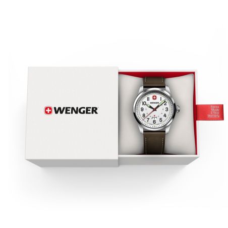 Montre homme quartz wenger terragraph cuir marron 01.0541.120 – montres suisses