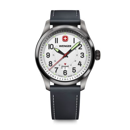 Montre homme quartz wenger terragraph cuir noir 01.0541.126 – montres suisses