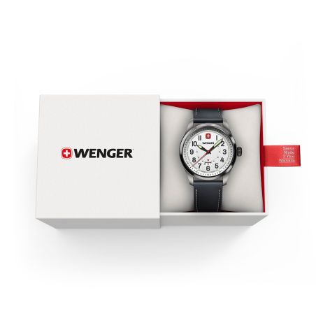 Montre homme quartz wenger terragraph cuir noir 01.0541.126 – montres suisses