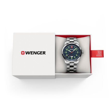Montre homme quartz wenger terragraph acier gris 01.0541.123 – montres suisses