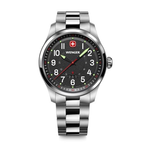 Montre Homme Quartz WENGER Terragraph Acier Gris 01.0541.122