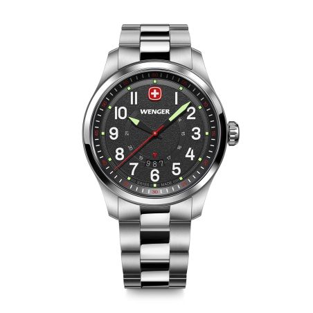 Montre homme quartz wenger terragraph acier gris 01.0541.122 – montres suisses