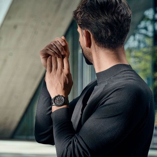 Montre Homme Chronographe Quartz WENGER Terragraph Acier Noir 01.0543.117