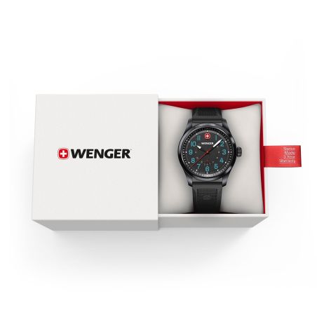 Montre homme quartz wenger terragraph cuir noir 01.0541.127 – montres suisses