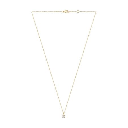 Collier femme solitaire edora or 9 carats jaune et diamant de synthèse 0,10 ct edocol/454.10.j.5.9 – colliers diamant de synthèse