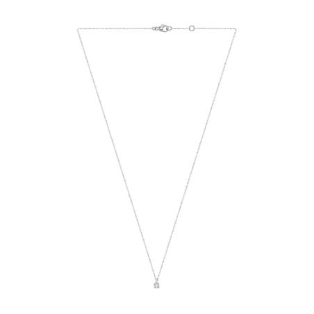 Collier femme solitaire edora or 9 carats blanc et diamant de synthèse 0,20 ct edocol/456.20.g.5.9 – colliers diamant de synthèse