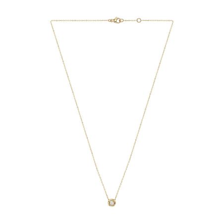 Collier femme solitaire edora or 9 carats jaune et diamant de synthèse 0,07 ct edocol/152.07.j.5.9 – colliers diamant de synthèse