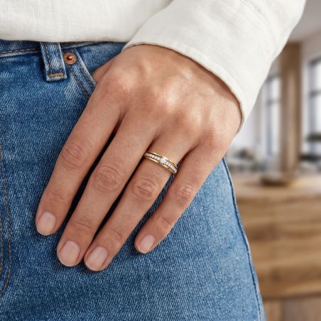 Bague femme solitaire accompagné edora or 9 carats jaune et diamants de synthèse 0,27ct edob2/1206.27.jg.5.9 – bagues diamant de synthèse
