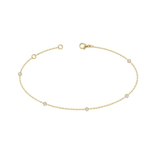Bracelet Femme EDORA OR 9 Caratss Jaune et Diamant 0,28 ct EDOBR/562.28.J.5.9