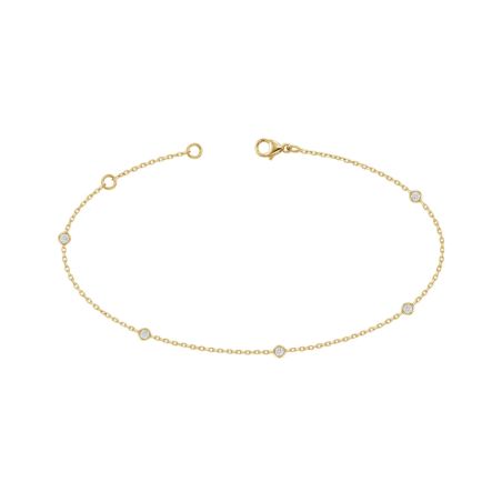 Bracelet femme edora or 9 caratss jaune et diamant 0,28 ct edobr/562.28.j.5.9 – bracelets diamant de synthèse