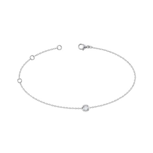 Bracelet Femme EDORA OR 9 Caratss Blanc et Diamant 0,12 ct EDOBR/153.12.G.5.9