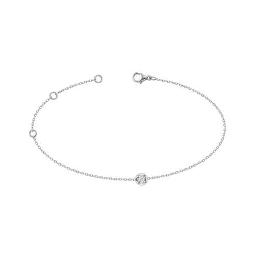 Bracelet Femme EDORA OR 9 Caratss Blanc et Diamant 0,05ct EDOBR/151.05.G.5.9