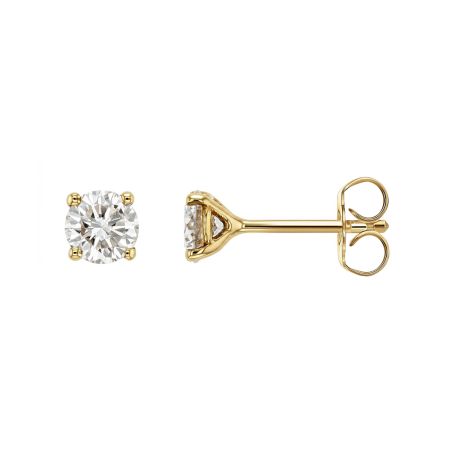 Boucles d'oreilles femme puces edora or 9 carats jaune et diamants 0,60 ct edobo/303.30.j.5.9 – boucles d'oreilles diamant de synthèse