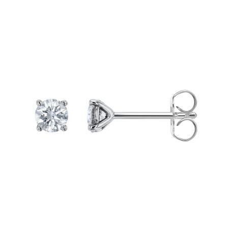Boucles d'oreilles femme puces edora or 9 carats blanc et diamants 0,40 ct edobo/302.20.g.5.9 – boucles d'oreilles diamant de synthèse