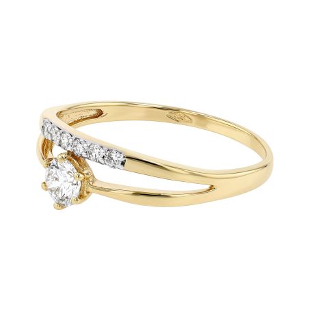 Bague femme solitaire accompagné edora or 9 caratss jaune et diamant 0,33 ct edob2/1215.33.bic.5.9 – bagues diamant de synthèse
