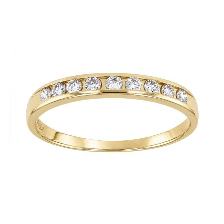 Bague femme alliance edora or 9 caratss jaune et diamants 0,27 ct edob6/004.03.j.5.9 – bagues diamant de synthèse