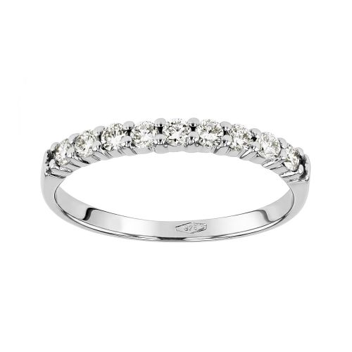 Bague Femme Alliance EDORA OR 9 Caratss Blanc et diamants 0,35 ct EDOB6/G35.04.G.5.9