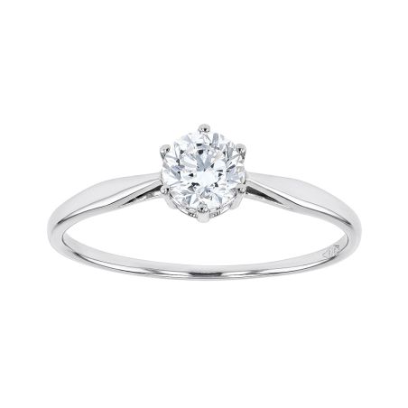 Bague femme solitaire edora or 9 caratss jaune et diamant de synthèse 0,25 ct edob2/085.25.j.5.9 – bagues diamant de synthèse