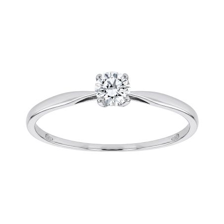 Bague femme solitaire edora or 9 caratss blanc et diamant de synthèse 0,20 ct edob2/912.20.g.5.9 – bagues diamant de synthèse