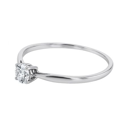 Bague femme solitaire edora or 9 caratss blanc et diamant de synthèse 0,20 ct edob2/912.20.g.5.9 – bagues diamant de synthèse