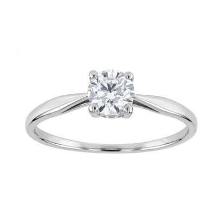 Bague femme solitaire edora or 9 caratss blanc et diamant de synthèse 0,50 ct edob2/914.50.g.5.9 – bagues diamant de synthèse