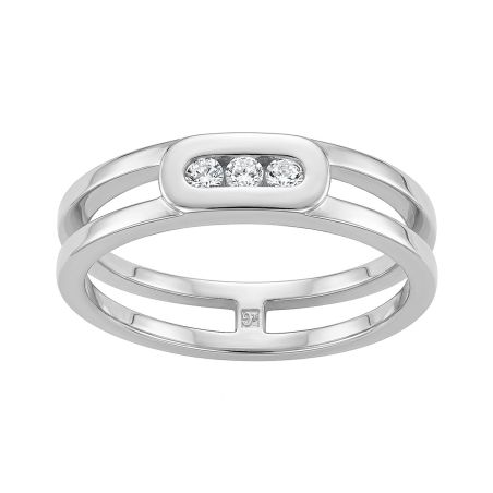 Bague femme trilogie edora argent et oxydes edo70100756 – bagues femme