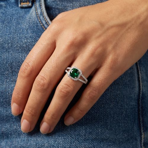 Bague Femme Solitaire EDORA ARGENT 925/1000 et spinelle 
