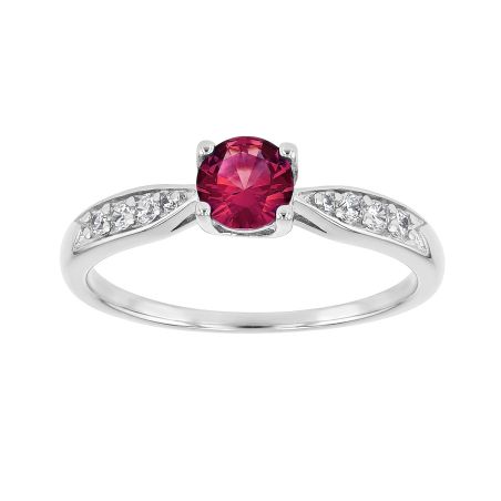 Bague femme solitaire edora argent 925/1000 et spinelle 
 – bagues femme