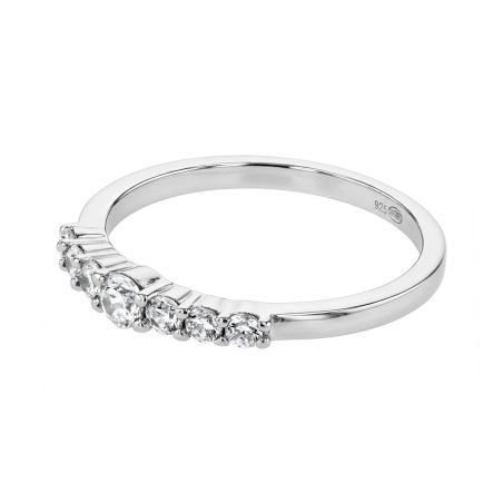 Bague femme solitaire accompagné argent 925/1000 et oxydes edo70100790 – solitaires femme
