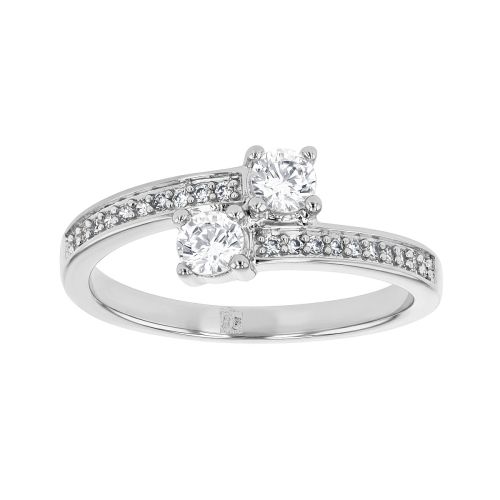 Bague Femme Toi et Moi EDORA ARGENT 925/1000 et Oxydes EDO70100792