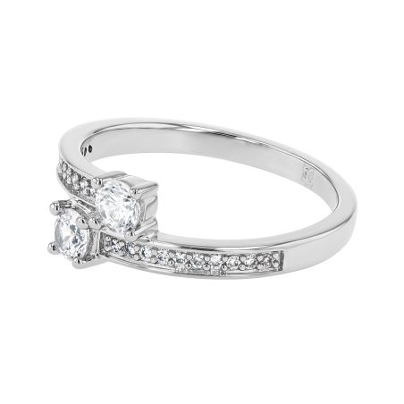 Bague femme toi et moi edora argent 925/1000 et oxydes edo70100792 – bagues femme