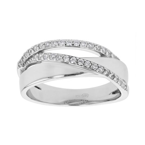 Bague Femme Entrelacée EDORA ARGENT 925/1000 et Oxydes EDO70100795