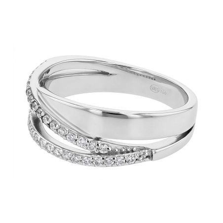 Bague femme entrelacée edora argent 925/1000 et oxydes edo70100795 – bagues femme