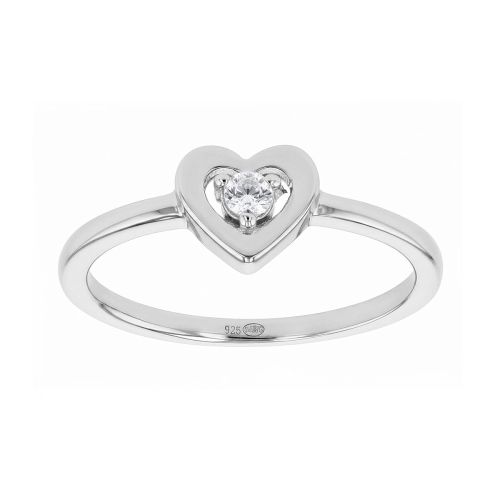 Bague Femme Solitaire Cœur EDORA ARGENT 925/1000 et Oxyde EDO70100837