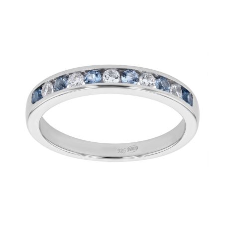 Bague femme edora argent 925/1000, spinelles bleues et oxydes edo70100863 – bagues femme