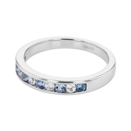 Bague femme edora argent 925/1000, spinelles bleues et oxydes edo70100863 – bagues femme