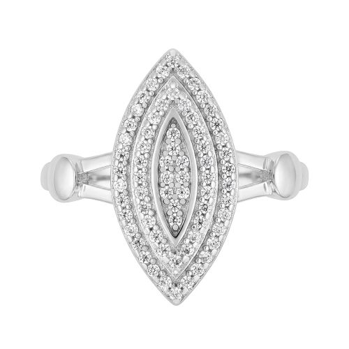 Bague Femme Marquise EDORA ARGENT 925/1000 et Oxydes EDO70100901