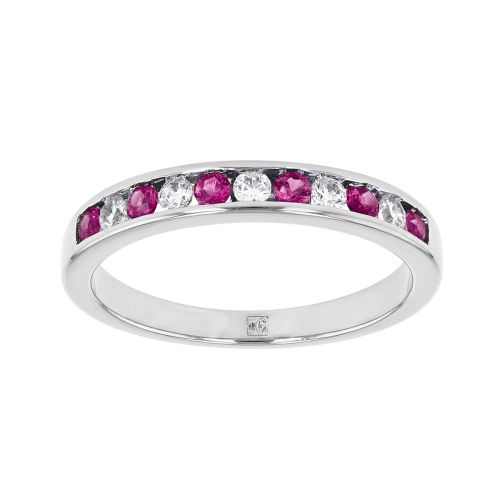 Bague Femme EDORA ARGENT 925/1000 Spinelles Rouges et Oxydes EDO70100914