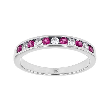 Bague femme edora argent 925/1000 spinelles rouges et oxydes edo70100914 – bagues femme