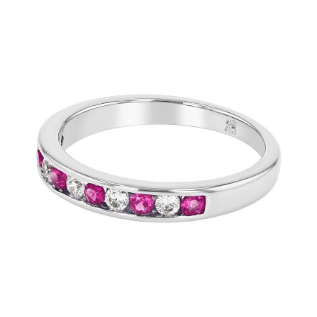 Bague femme edora argent 925/1000 spinelles rouges et oxydes edo70100914 – bagues femme