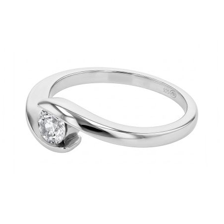 Bague femme solitaire edora argent et oxyde edo70100922 – bagues femme