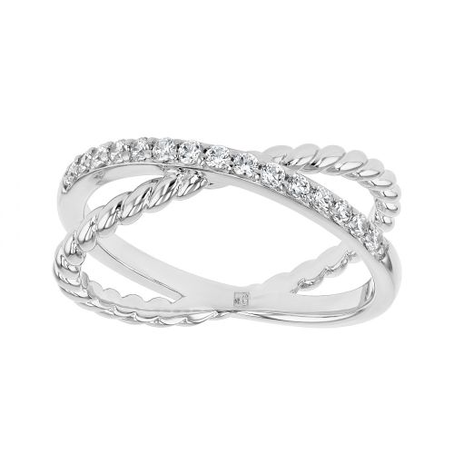 Bague Femme Croisée EDORA Argent et Oxydes EDO70100933